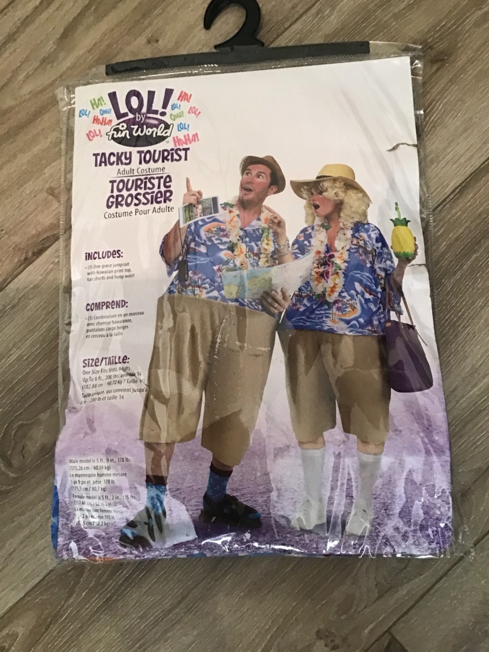 Tacky Tourist  Costume - Blue Hawaiian Shirt Set